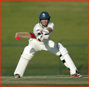 Sam Northeast bats against Warwickshire, Abu Dhabi,2013