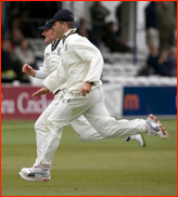 Dougie Brown & captain Heath Streak chasing leather