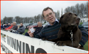 Andrew Bowers & his 'Dog Member' Labrador, Caddy