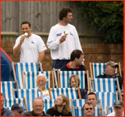 Mark Ealham & Charlie Shreck enjoying ice creams at Hove