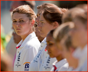 England captain, Charlotte Edwards, Ashes Test match v Australia, Sydney.