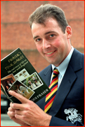 Angus Fraser at the launch of his England tour diary, 1998