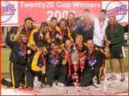 Rain and champagne, 2006 Twenty20 Final win