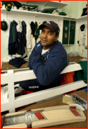 Samit Patel in the home dressing room