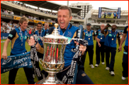 Dominic Cork celebrates, Friends Provident Trophy Final