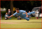 Tom Lungley fielding, Leek, England.