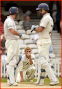 Captain Rory Hamilton-Brown watches Strauss & Newman