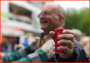 A member passes through security at the Grace Gates, Lord's.