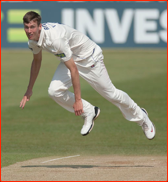 Reece Topley bowling