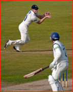 James Anyon catches James Vince