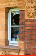 Broken window, England dressing room, Lord's, 2011