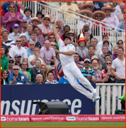 Praveen Kumar six past Tim Bresnan, Edgbaston, 2011