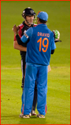 Rahul Dravid congratulates Jonny Bairstow, Cardiff, 2011