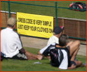 Dresscode notice, Pakistan v England, Abu Dhabi, 2012