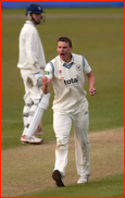 Will Gidman celebrates v Hampshire, Soton, 2012