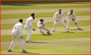 Slips watch Michael Klinger field v Surrey, Oval, 2012