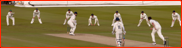 Slips wait as Steven Finn bowls to Phil Mustard, 2012