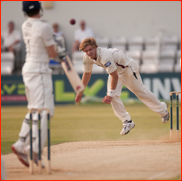 David Willey bowls to Hamish Marshall, 2012