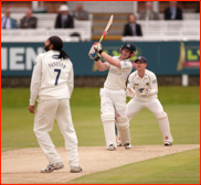 Eoin Morgan hits Monty Panesar for six, Lord's, 2012