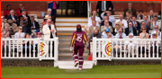 Chris Gayle walks off, Middlesex v West Indians, 2012