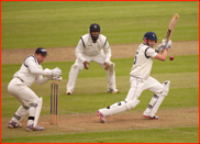 Joe Root heads towards his century v Hampshire, 2012