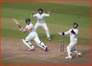 Porterfield & Ambrose watch Luke Wright bat, Hove, 2012