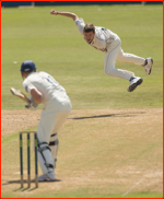 Harry Gurney bowls to Sussex's Luke Wells, 2012