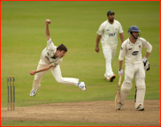 Harry Gurney bowls past Sussex's Chris Nash, 2012