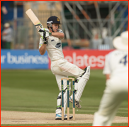 Captain Ed Joyce, four off Middlesex's Roland-Jones