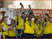 Hampshire celebrate winning the 2012 FLt20 Final 