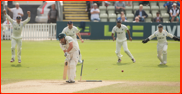 Joe Leach bowled by Chris Wright, New Road, 2012