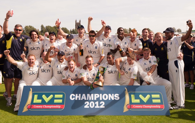 Celebrations on winning the 2012 County Championship