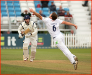 James Vince drives past bowler Mark Turner, Derby, 2012