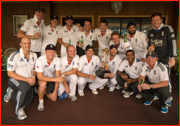 England celebrate their historic win v India, 2012