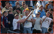 Shots being played, Western Terrace, Headingley Test v NZ