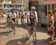 President-elect, Mike Gatting,  ends a cycle marathon, 2013