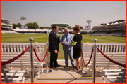 Planning the Queen's visit during the Ashes Test Match