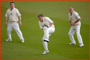 MCC v Lords & Commons, 2011. MPs (l-r): Nigel Adams; Ed Balls & Crispin Blunt.