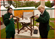 Refurbishing the chairs in the Harris Garden, Lord's.