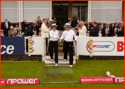 Billy Bowden (left) and Tony Hill, Lord's Test.