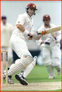 Northamptonshire captain Matthew Hayden batting