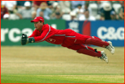 Wicket keeper Warren Hegg in action, 2003