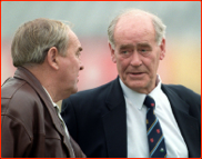 England captains Raymond Illingworth and Brian Close