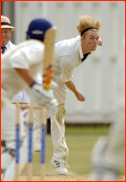 A hair raising spell from bowler Chad Keegan