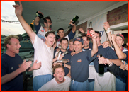 Kent celebrate winning the Sunday League at Canterbury