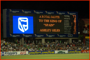 Ashley Giles comes on, Port Elizabeth, South Africa.