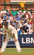 Lanky the giraffe watches the Test v WI at Old Trafford, 2004