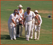 David Lawrence & stretcher-bearers, Wellington, New Zealand.