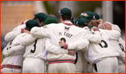 Leicestershire huddle during their last match of 2010