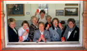 On the inside at last...the first lady members of the MCC in the long room at Lord's.